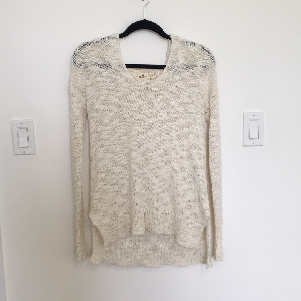 Hollister | Cream Knit Hoodie